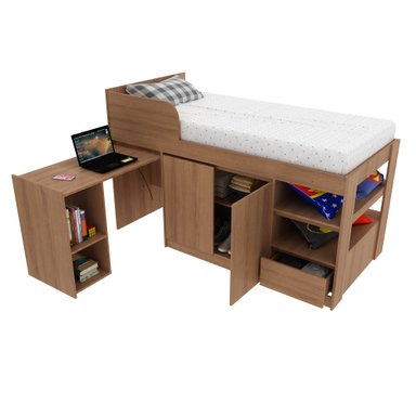 CAMA TECNOMOBILI CM8021.0001 1 PLAZA ALMENDRA CON ESCRITORIO - 1