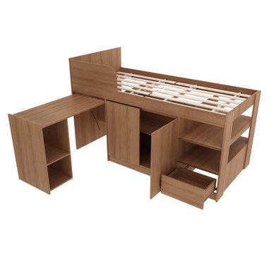 CAMA TECNOMOBILI CM8021.0001 1 PLAZA ALMENDRA CON ESCRITORIO - 2