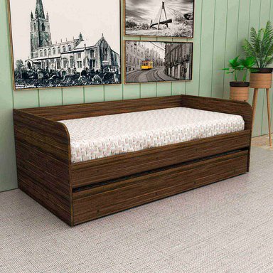 SOFÁ-CAMA NOGAL  1 PLAZA 68 X 193 X 95,2 CM  SIN COLCHÓN CM8032.0003 - 4
