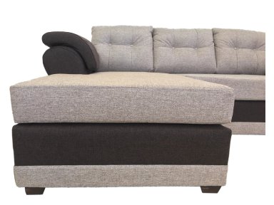 SOFÁ MUEBLES MPR QUEEN 4 CUERPOS CREMA + PUFF - 2