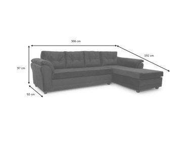 SOFÁ SECCIONAL MUEBLES MPR JOURNEY DERECHO 5 CUERPOS MADERA PINO FELPA - 3