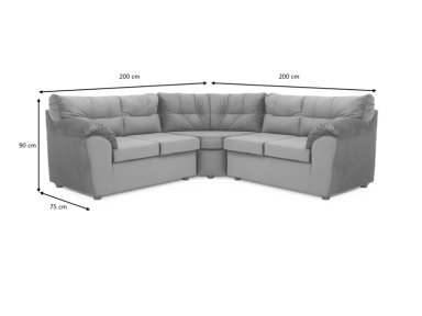 SOFÁ SECCIONAL MUEBLES MPR ALERCE LIBRE DISPOSICIÓN 5 CUERPOS NEGRO PU - 3