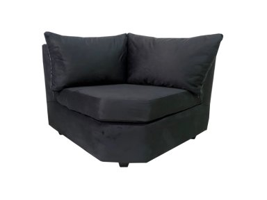 SOFÁ SECC. MUEBLES MPR CALAFATE 5 CUERPOS FELPA NEGRO - 3