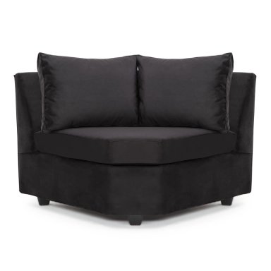 SOFÁ SECC. MUEBLES MPR CALAFATE 5 CUERPOS FELPA NEGRO - 4