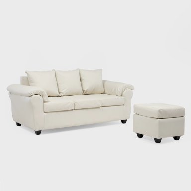 SOFÁ EZEIZA + 1 POUF PU - 4