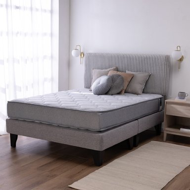 CAMA FEEL + RESPADO REST 2 PLAZA - GRIS - 1