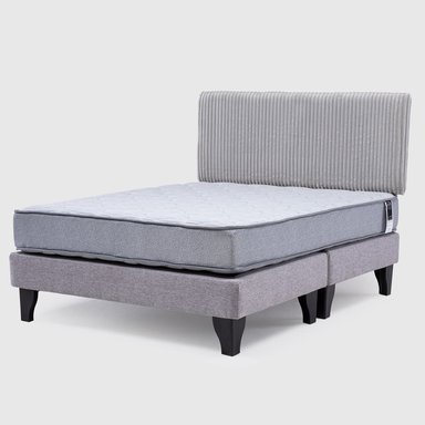 CAMA FEEL + RESPADO REST 2 PLAZA - GRIS - 2