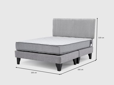 CAMA FEEL + RESPADO REST 2 PLAZA - GRIS - 7