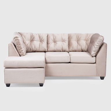 SECCIONAL BONSAI FELPA BEIGE - 2