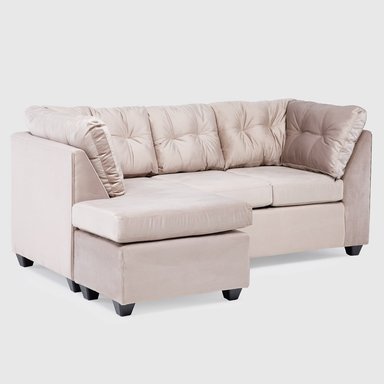 SECCIONAL BONSAI FELPA BEIGE - 3
