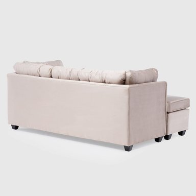 SECCIONAL BONSAI FELPA BEIGE - 4