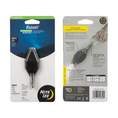 LLAVERO RADIANT MICROLIGHT LED NEGRO NITE IZE - 1