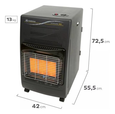 ESTUFA GAS MODELO VITTALE 40 CP CILINDRO DE 11-15 KG MADEMSA - 7
