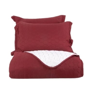 PLUMON QUILT 2 PLAZAS SHERPA BURDEO MASHINI - 1