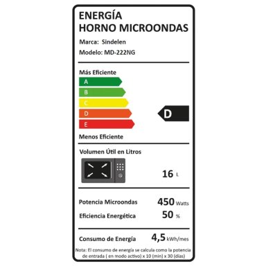 MICROONDAS SINDELEN MD-222NG 20 LT - 9