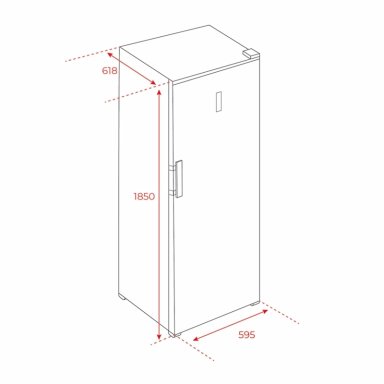 REFRIGERADOR MONOPUERTA TEKA RSL-75640 NO FROST GRIS 362 LT - 8