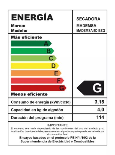 SECADORA MADEMSA 9D BZG 9KG - 7