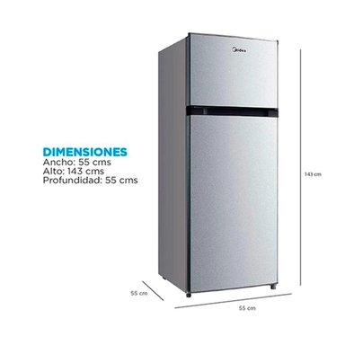 REFRIGERADOR MIDEA TOP MOUNT FRIO DIRECTO 204 LITROS MDRT294FGE50 - 4