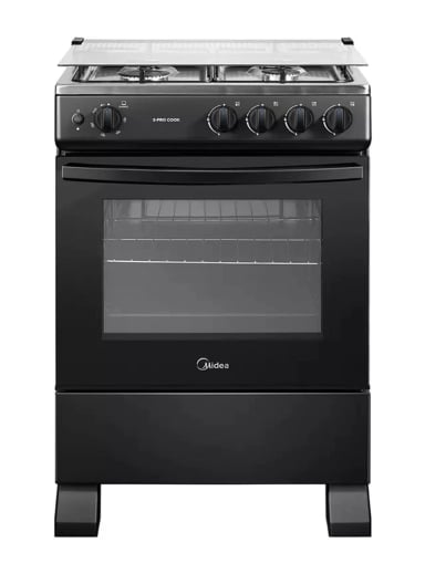 COCINA A GAS MIDEA 4 QUEMADORES MFO-MG24TCSSLBK NEGRO - 1