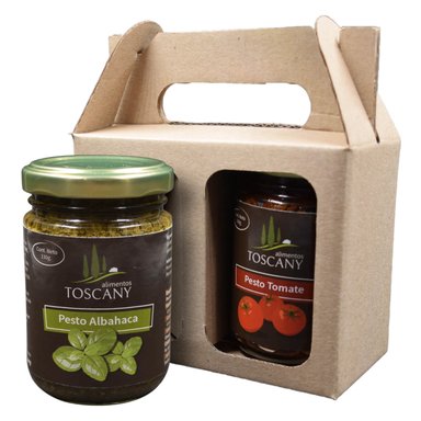 PACK DUO GOURMET PESTOS ALBAHACA Y TOMATE DESHIDRATADO - 3