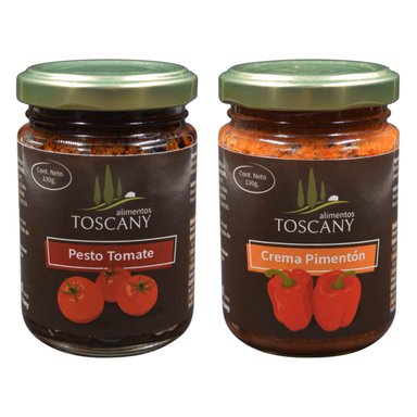 PACK DUO GOURMET PESTOS TOMATE DESHIDRATADO Y PIMENTÓN ASADO - 1