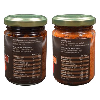 PACK DUO GOURMET PESTOS TOMATE DESHIDRATADO Y PIMENTÓN ASADO - 4