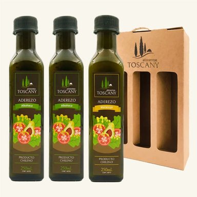 Pack Trío Aderezos Toscany para ensaladas - Albahaca x2 + Maracuyá - 1