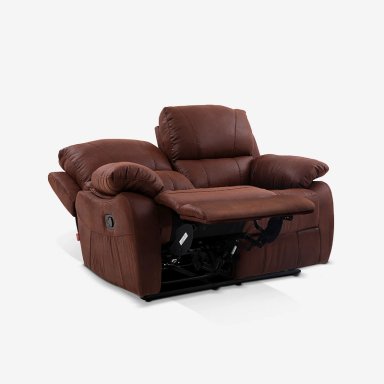 SOFÁ ROSEN ORSON 2 CUERPOS BRANDY RECLINABLE MANUAL - 1