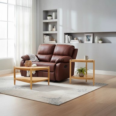 SOFÁ ROSEN ORSON 2 CUERPOS BRANDY RECLINABLE MANUAL - 2