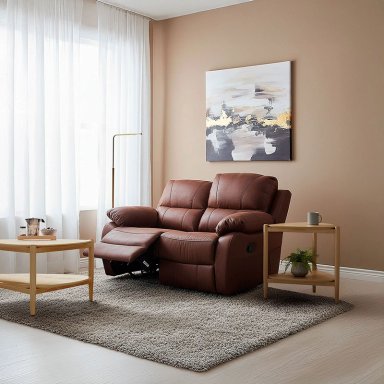 SOFÁ ROSEN ORSON 2 CUERPOS BRANDY RECLINABLE MANUAL - 3