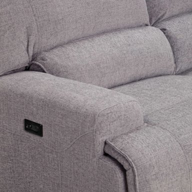 SOFÁ RECLINABLE ROSEN JAGGER 3 CUERPOS GRIS ELÉCTRICO - 6