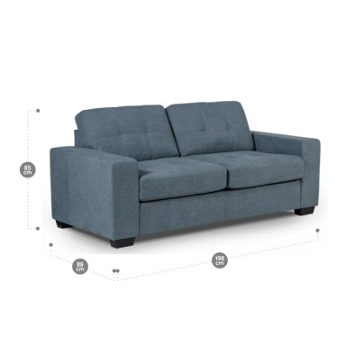 SOFÁ CAMA ROSEN DREAM 3 CUERPOS AZUL - 3