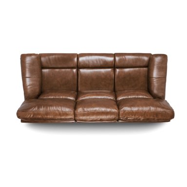 SOFÁ ROSEN POCH 3 CUERPOS CUERO MARRÓN RECLINABLE - 8