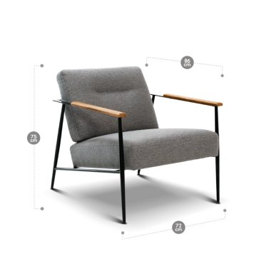 POLTRONA ROSEN FOSSVELEN 1 CUERPO GRIS - 3