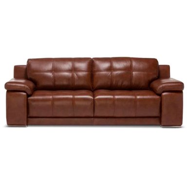 SOFÁ ROSEN 5037 3 CUERPOS CUERO CARAMELO - 1