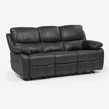 SOFÁ ROSEN ORSON 3 CUERPOS GRIS RECLINABLE MANUAL STONE - 1