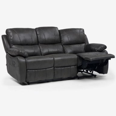 SOFÁ ROSEN ORSON 3 CUERPOS GRIS RECLINABLE MANUAL STONE - 2