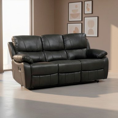 SOFÁ ROSEN ORSON 3 CUERPOS GRIS RECLINABLE MANUAL STONE - 4