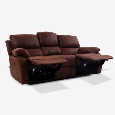 SOFÁ ROSEN ORSON 3 CUERPOS BRANDY RECLINABLE MANUAL - 1