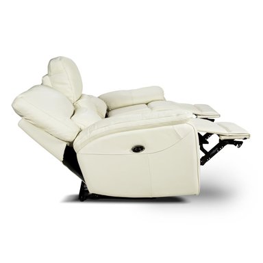 ROSEN SOFA RECLINABLE POCH CUERO 3 CUERPOS BLANCO - 7