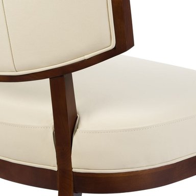 POLTRONA ROSEN A-550 MADERA CUERO BEIGE - 5