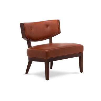 POLTRONA ROSEN A-550 1 CUERPO MADERA CUERO TERRACOTA - 1