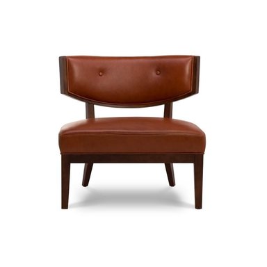 POLTRONA ROSEN A-550 1 CUERPO MADERA CUERO TERRACOTA - 3