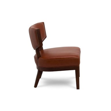 POLTRONA ROSEN A-550 1 CUERPO MADERA CUERO TERRACOTA - 4