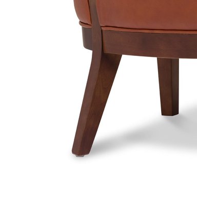POLTRONA ROSEN A-550 1 CUERPO MADERA CUERO TERRACOTA - 8