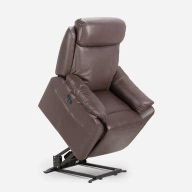 BERGERE ROSEN KLIMT CUERO CAFÉ ELÉCTRICO CON ALZADOR - 1