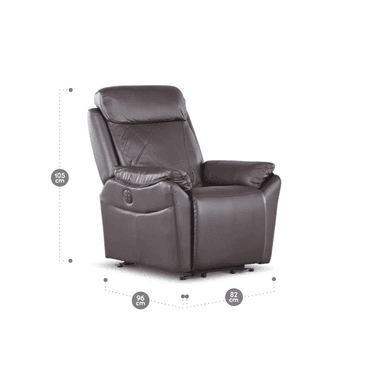 BERGERE ROSEN KLIMT CUERO CAFÉ ELÉCTRICO CON ALZADOR - 2