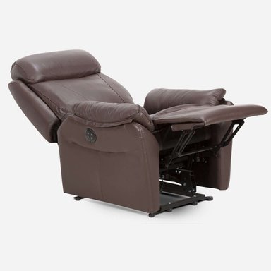 BERGERE ROSEN KLIMT CUERO CAFÉ ELÉCTRICO CON ALZADOR - 4