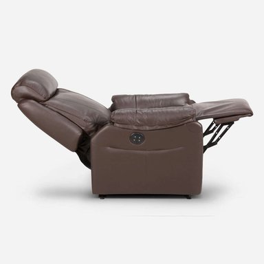 BERGERE ROSEN KLIMT CUERO CAFÉ ELÉCTRICO CON ALZADOR - 5