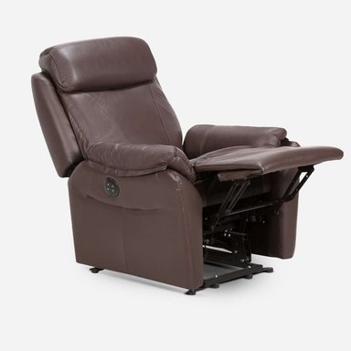 BERGERE ROSEN KLIMT CUERO CAFÉ ELÉCTRICO CON ALZADOR - 8